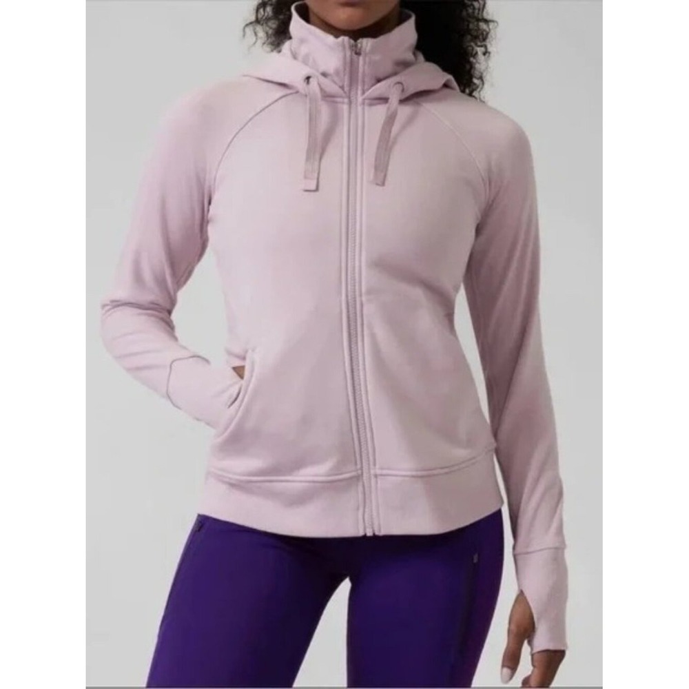 ATHLETA Triumph Zip Up Hoodie In Shasta Purple Size Small athleisure athletic